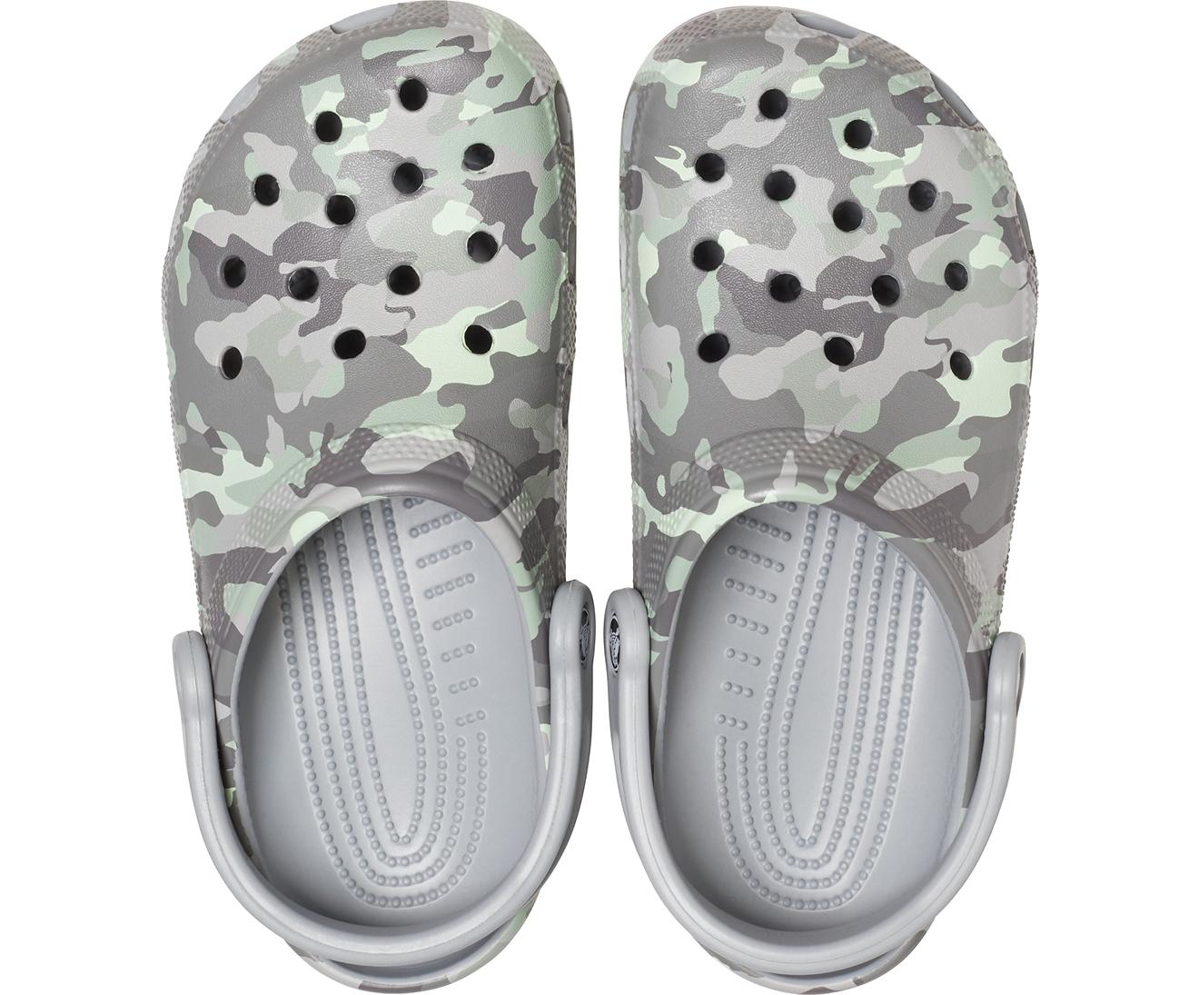 Crocs Light Grey Neo Mint Classic Printed Camo Clog in Gray Lyst