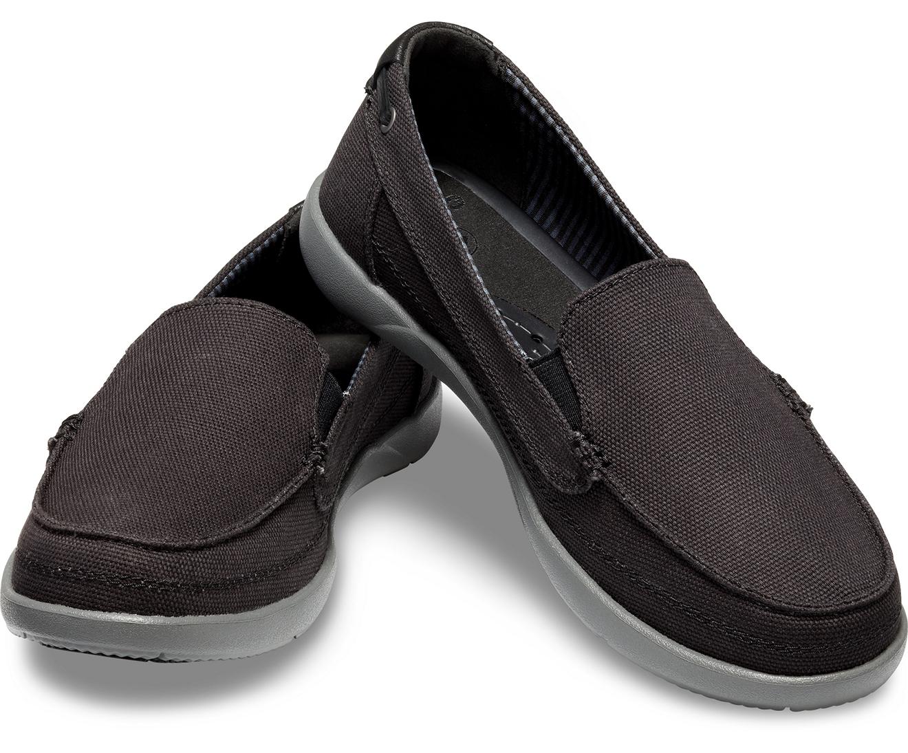 crocs walu canvas loafer women's