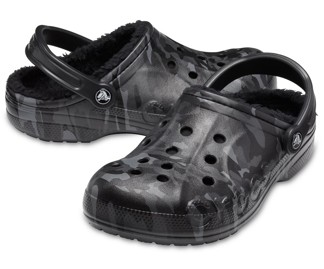 black camouflage crocs