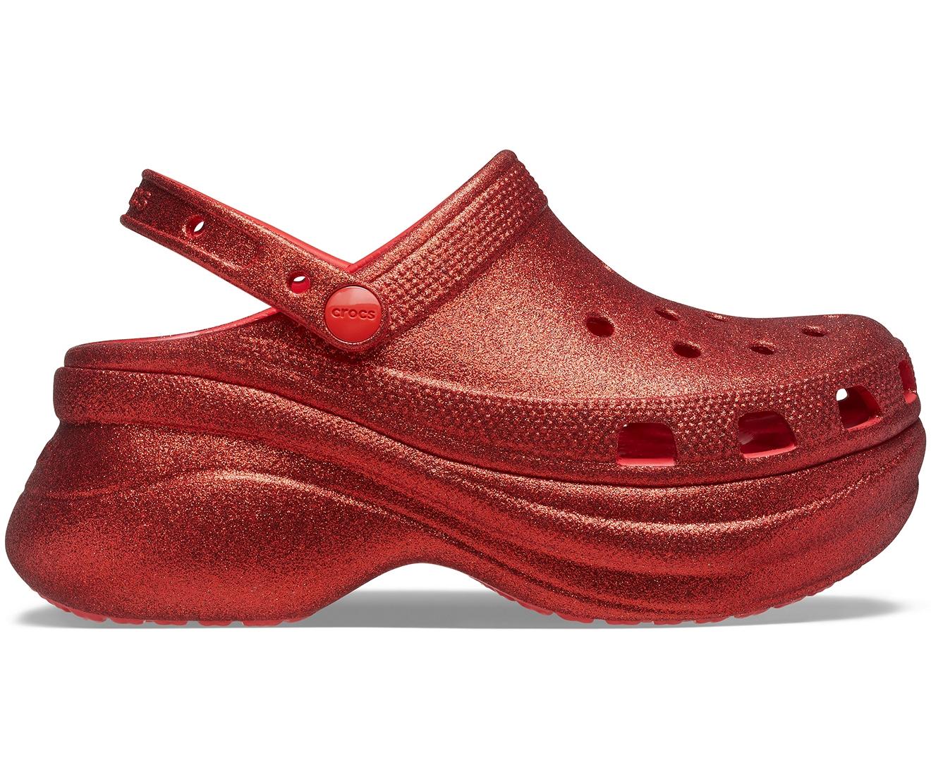 Crocs Classic Bae Glitter Clog in Red Lyst