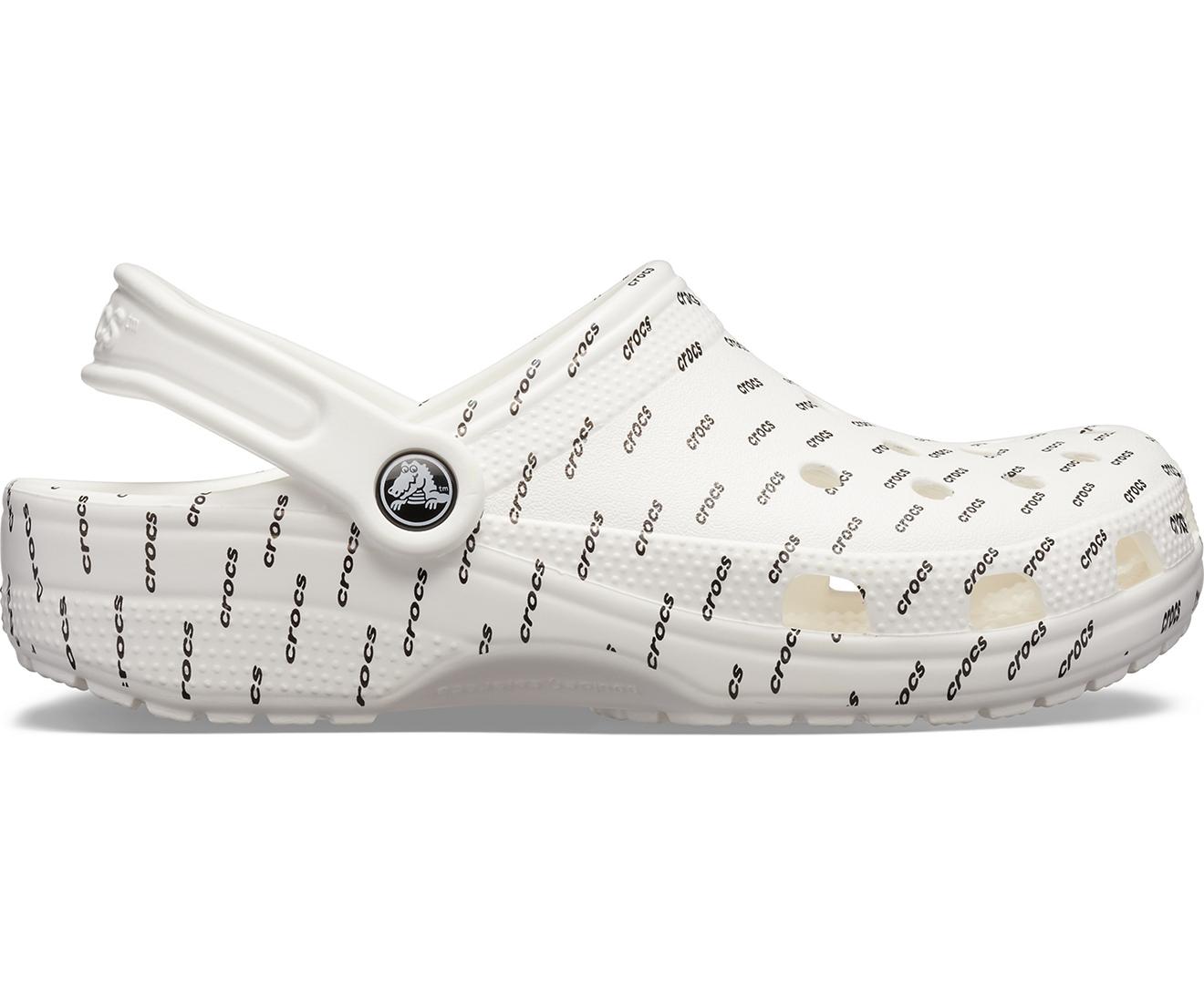 Crocs™ White / Black Classic Seasonal Graphic Clog | Lyst