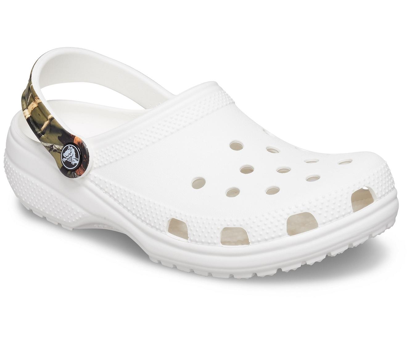 White crocs with colored strap new arrivals