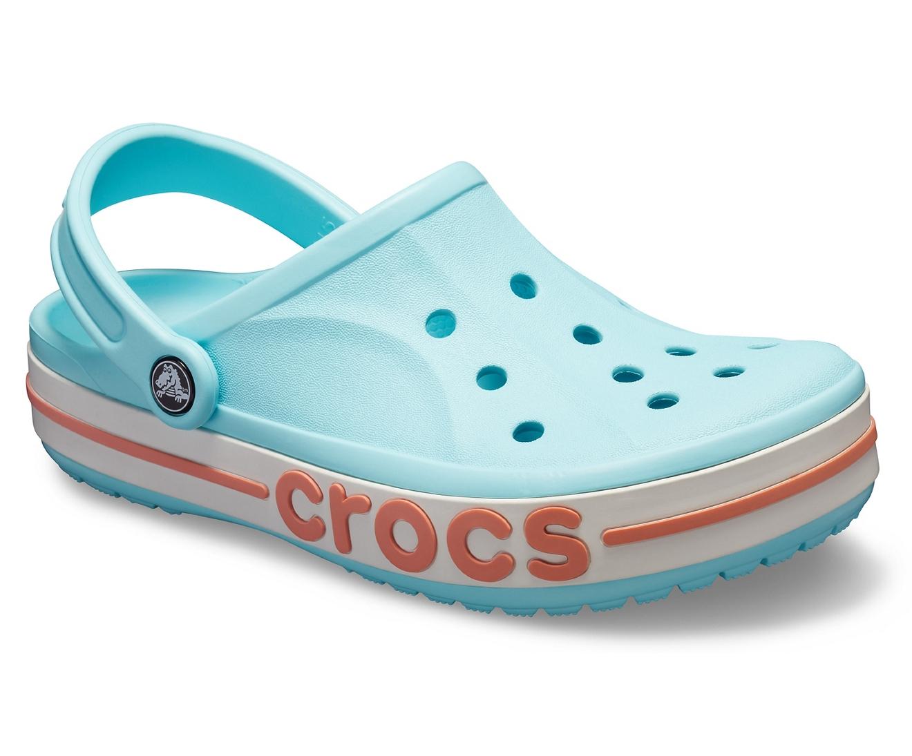 ice blue crocs with fur