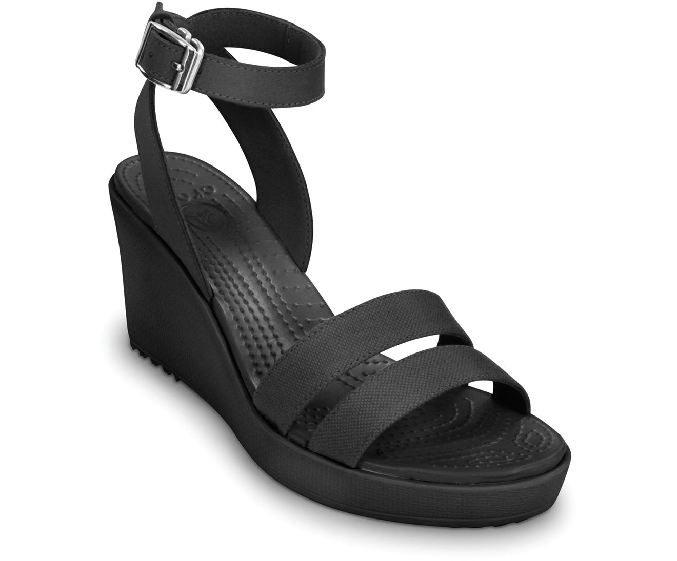 Crocs™ Leigh Wedge in Black | Lyst