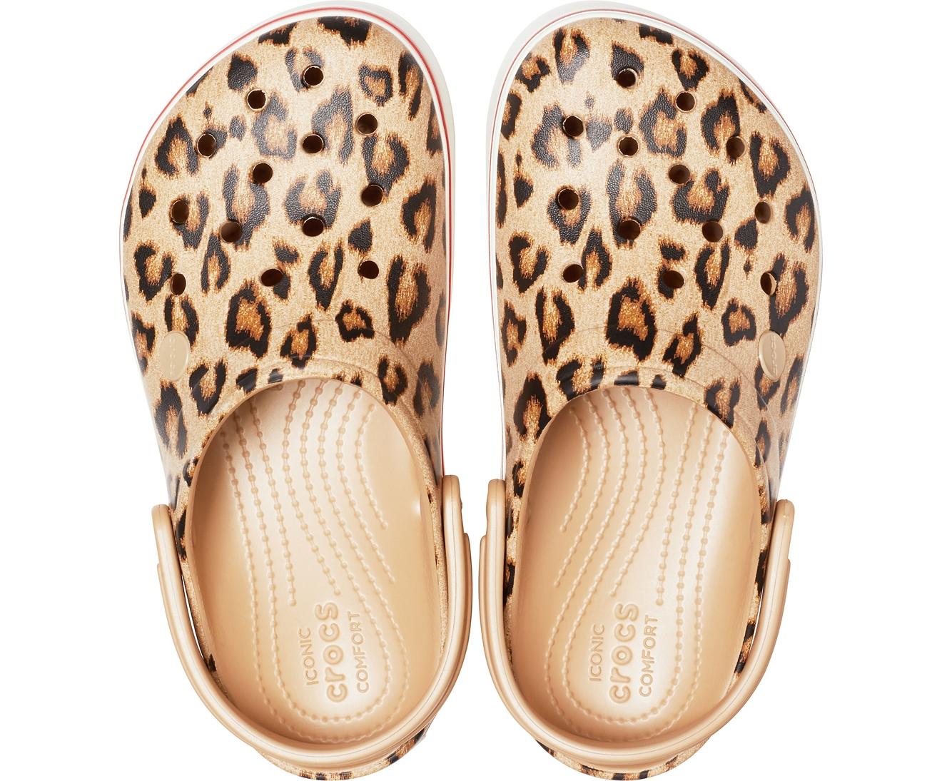 cheetah platform crocs