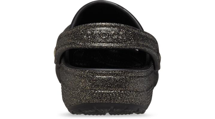 Crocs™ Classic Glitter Heart Clog in Black Lyst