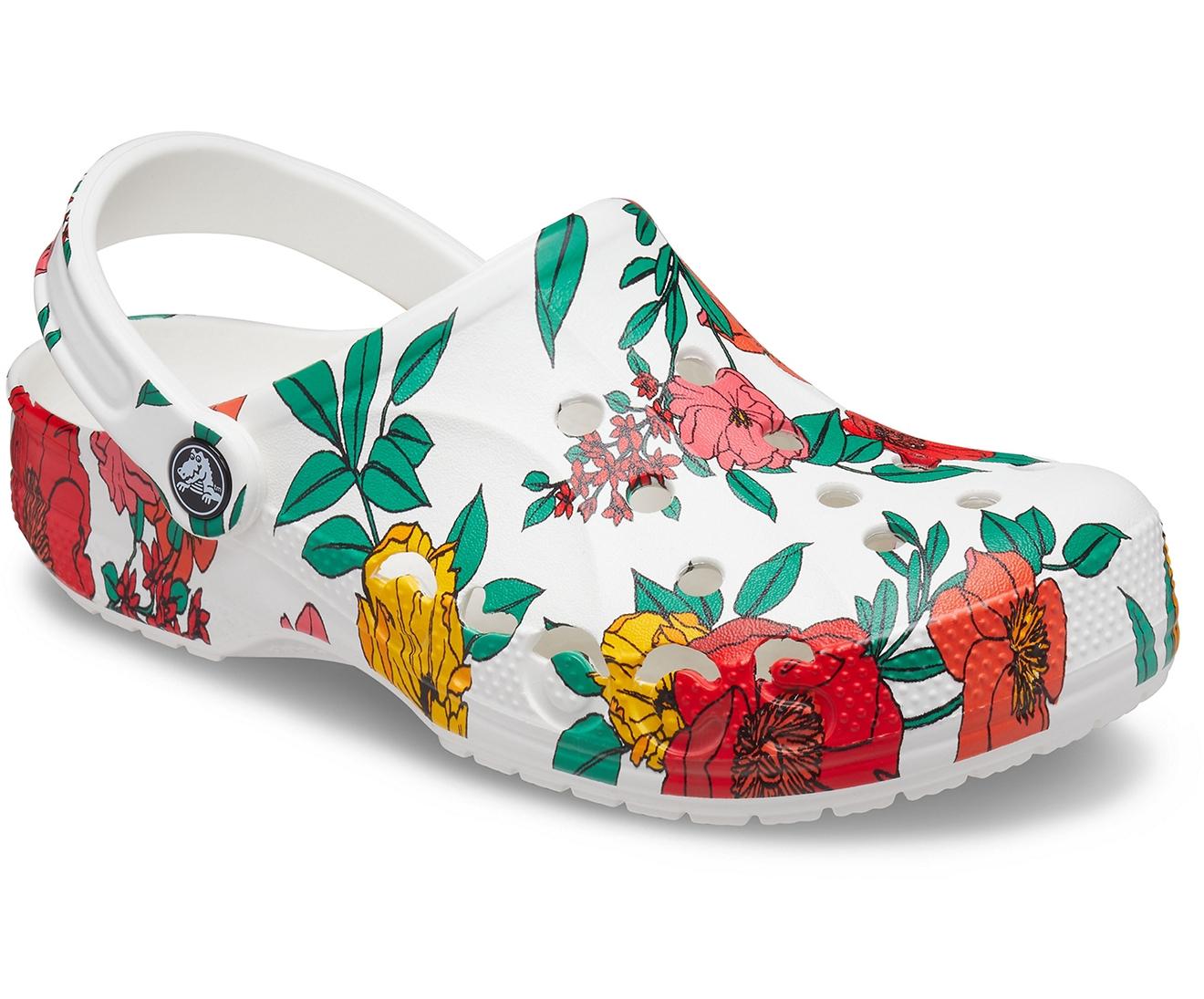 White Floral Crocs 2025