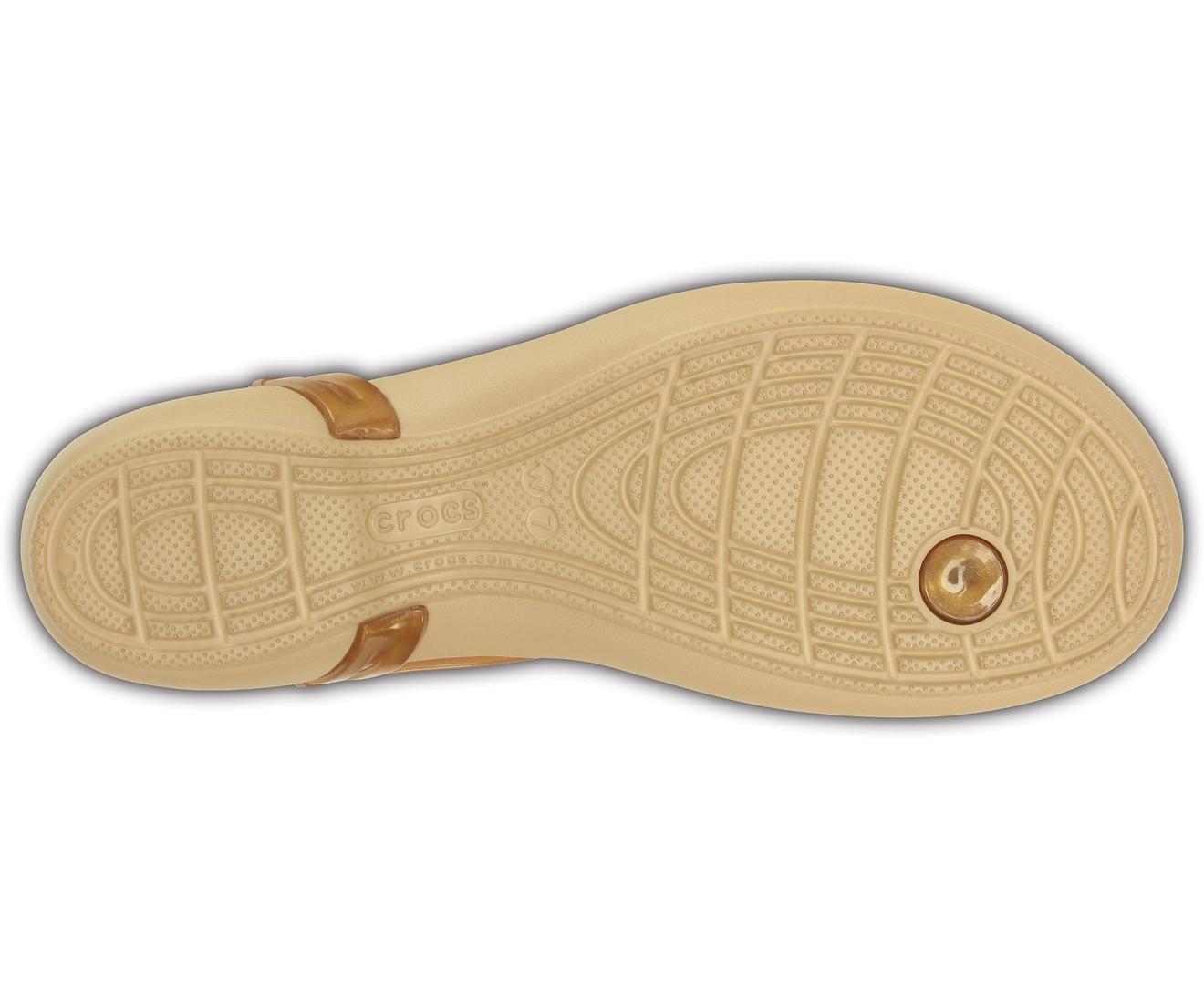 Crocs™ Women's Isabella T-strap Sandal in Bronze (Brown) | Lyst