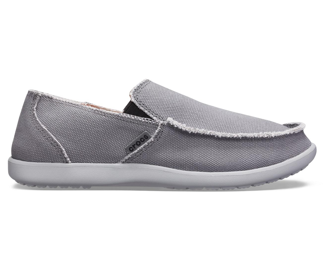 Crocs™ Canvas Santa Cruz Slip-on in Charcoal/Light Gray (Gray) for Men ...