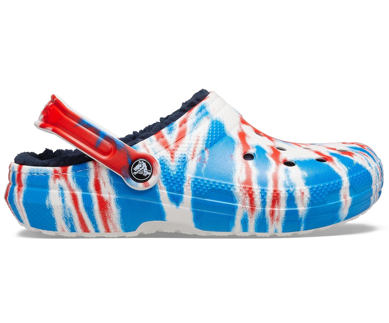 Crocs™ Navy / Red / White Classic Tie-dye Lined Clog in Blue for Men | Lyst