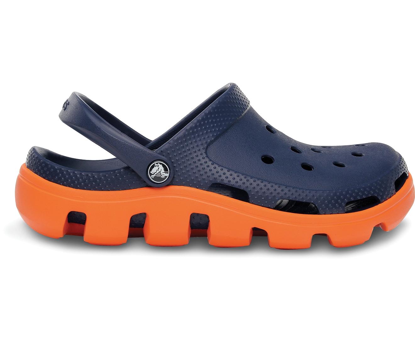 Crocs™ Navy / Orange Duet Sport Clog in Navy/Orange (Blue) | Lyst