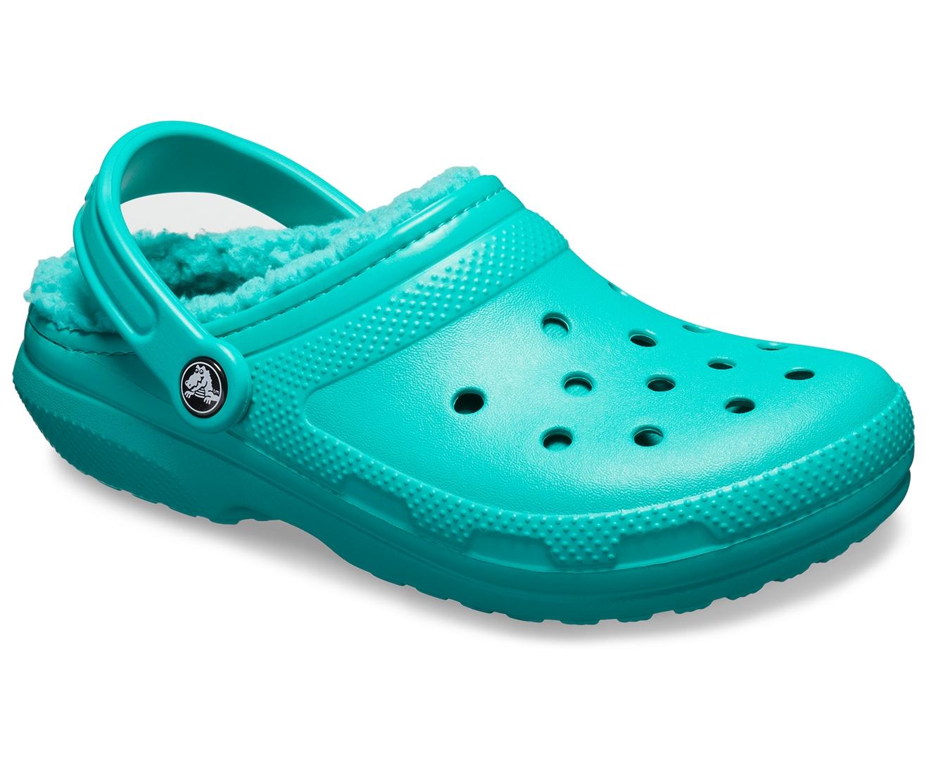 Crocs™ Classic Fuzz-lined Clog in Blue | Lyst