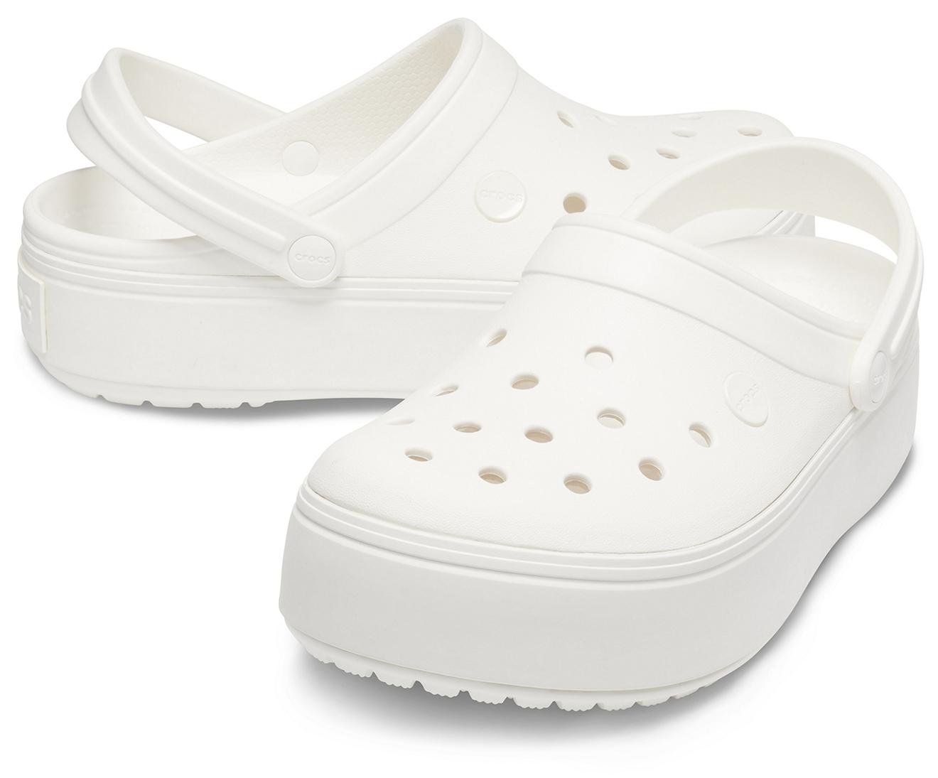 Crocs™ White / White/white Crocband Platform Clog | Lyst