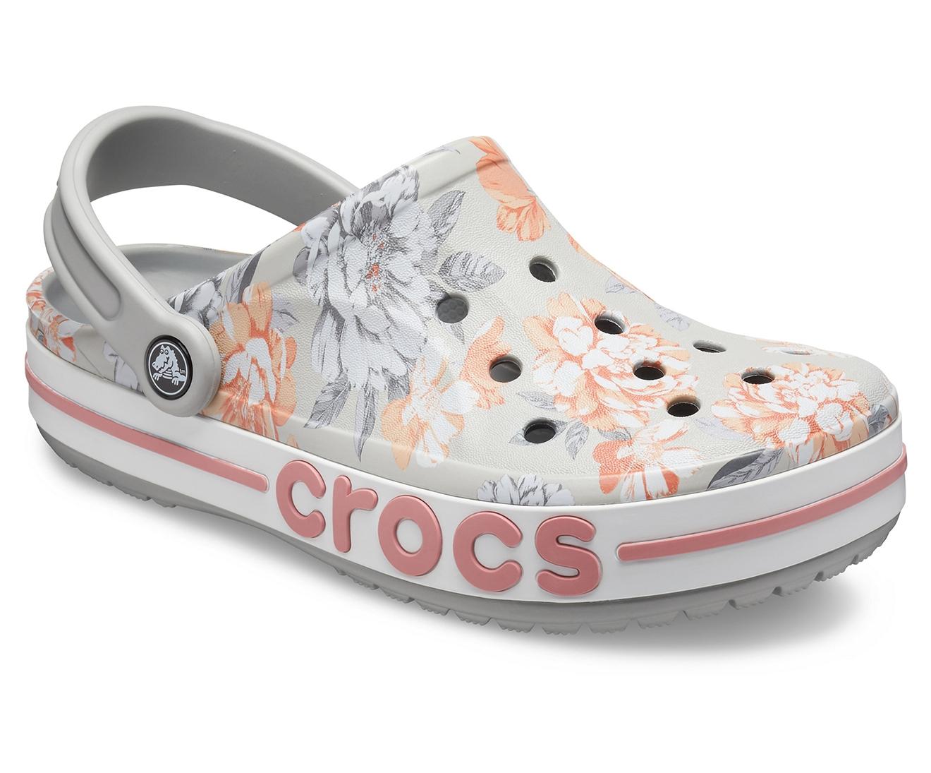 crocs flower print