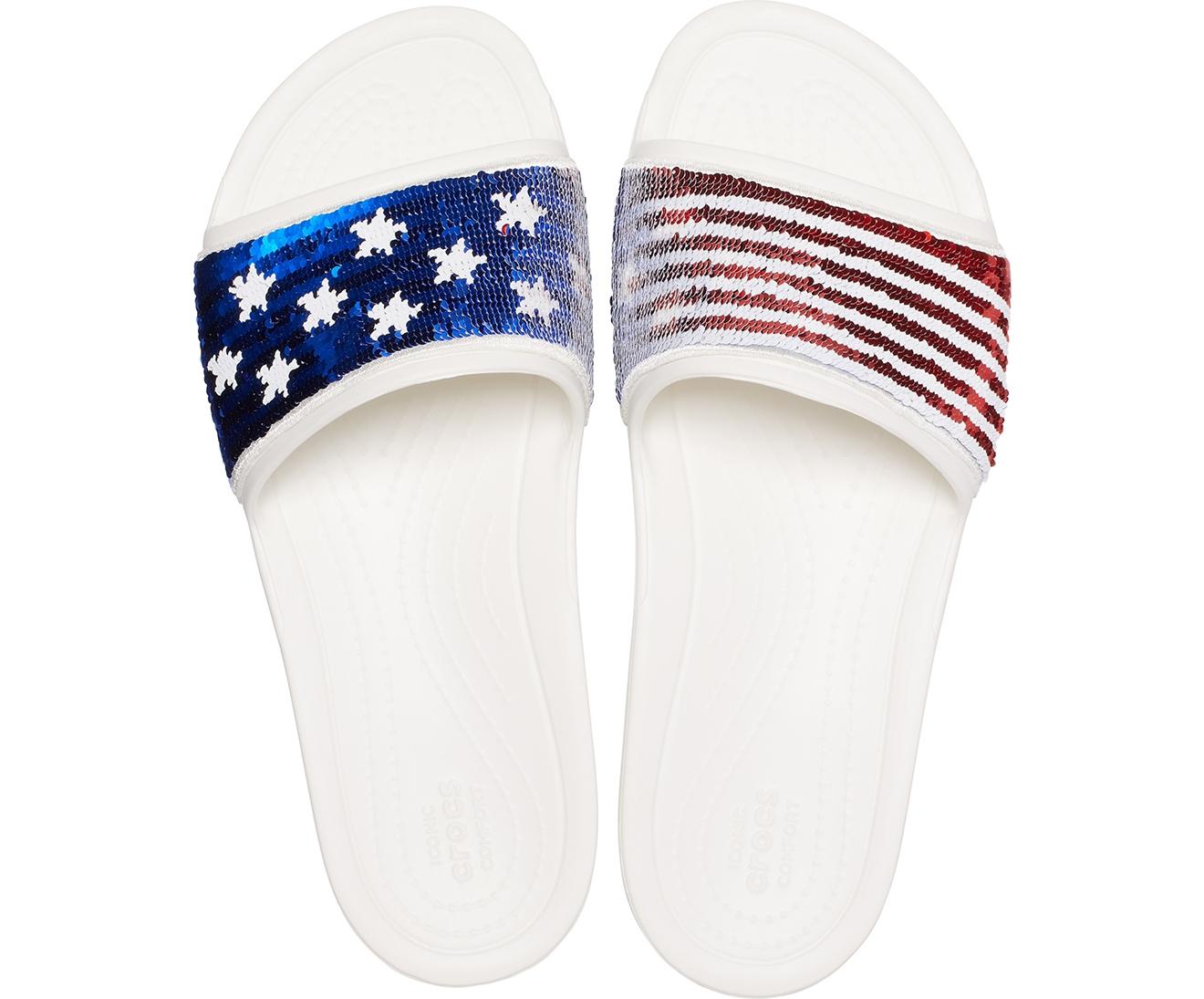 crocs american flag