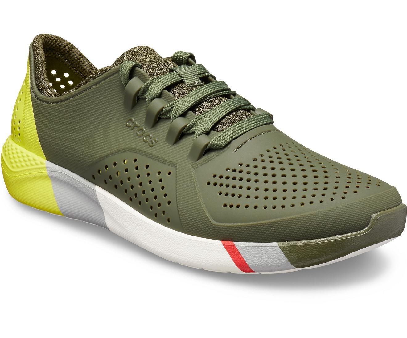 Crocs™ Literide Colorblock Pacer Sneaker in Green for Men | Lyst