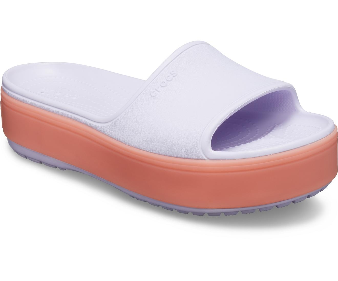 platform purple crocs