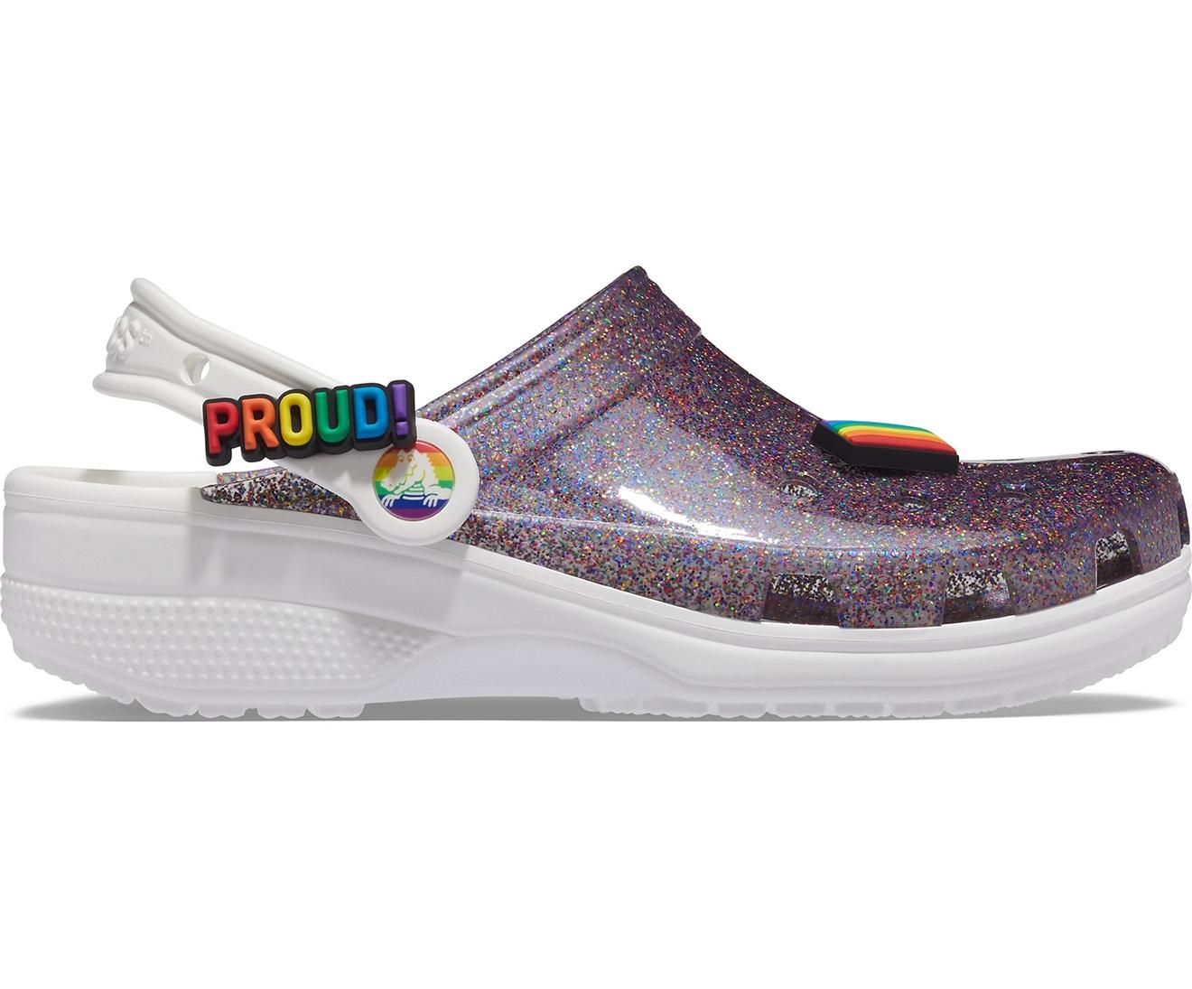 Crocs™ Classic Translucent Glitter Clog in White Lyst