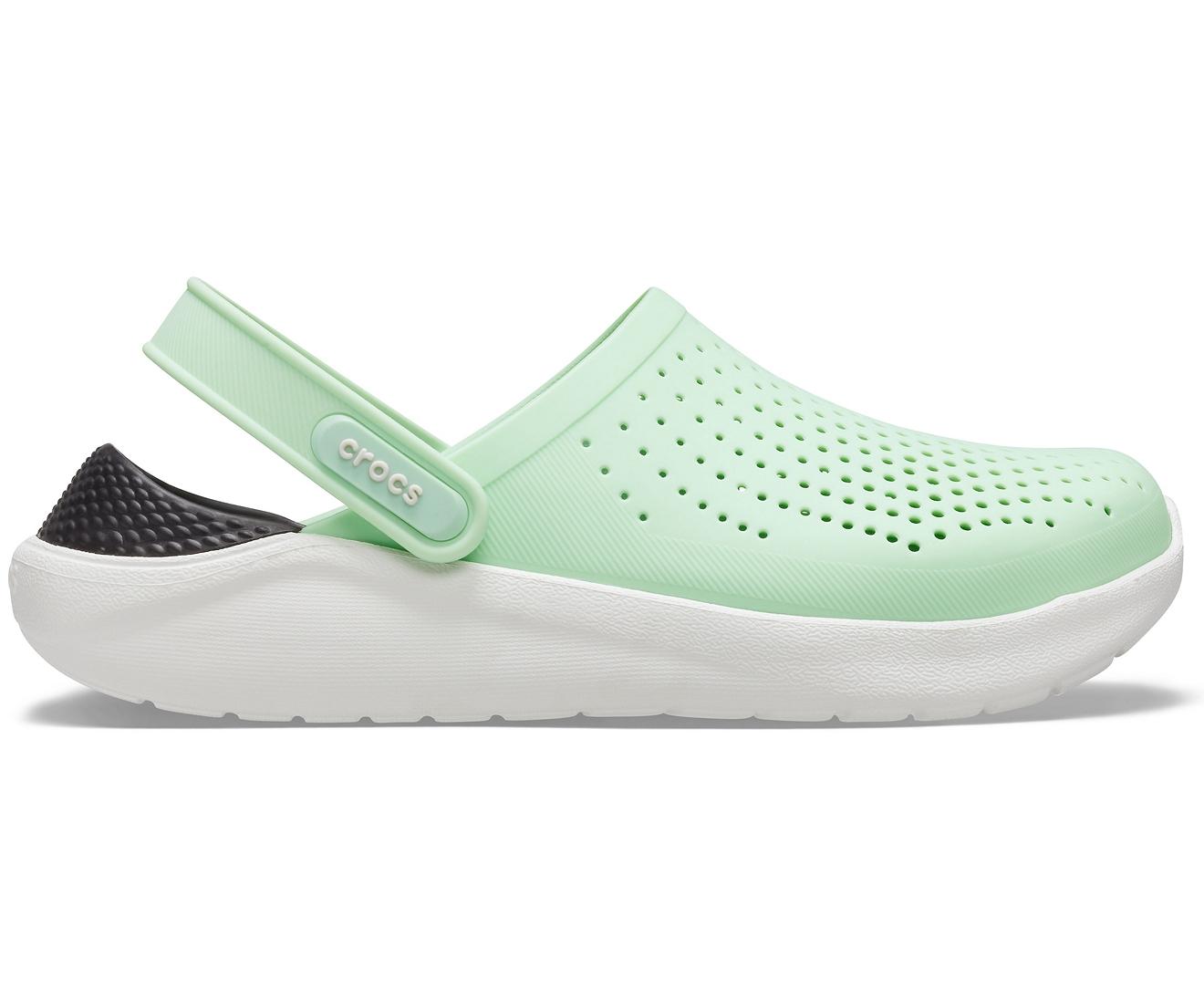 neo mint crocs size 9