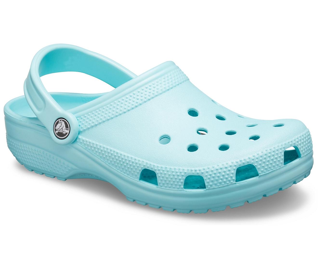 ice blue classic crocs