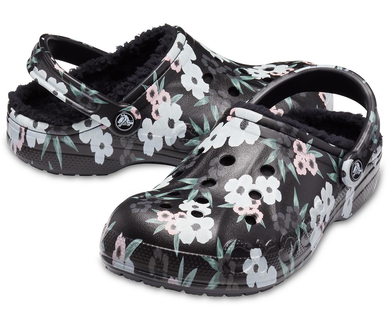 baya printed lined clog camo