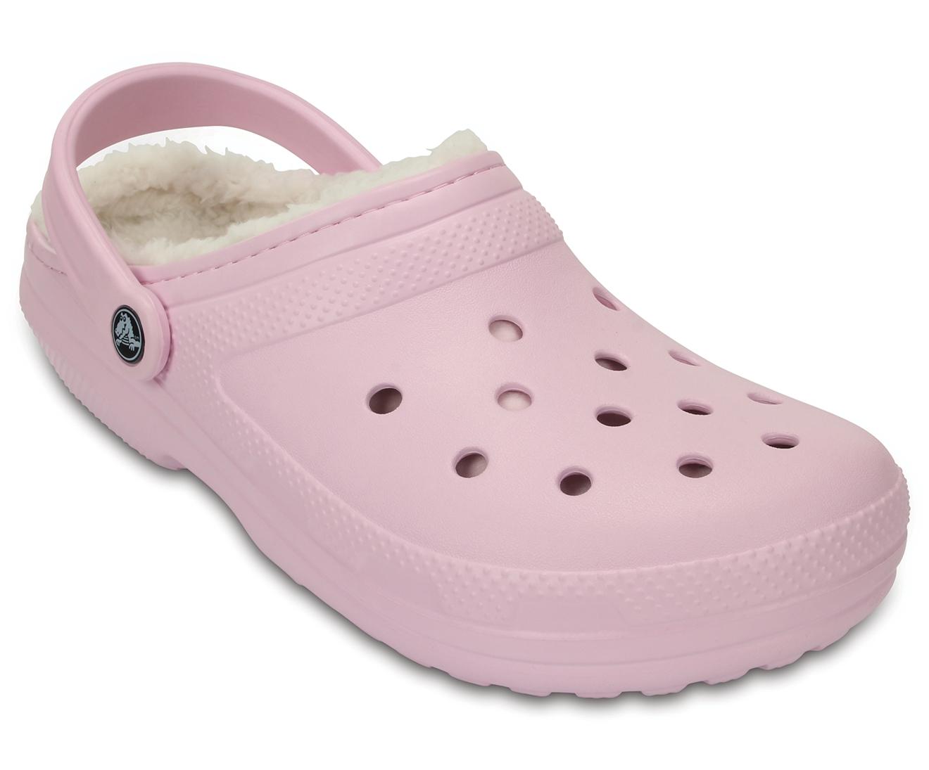 Crocs™ Classic Fuzz-lined Clog in Pink | Lyst