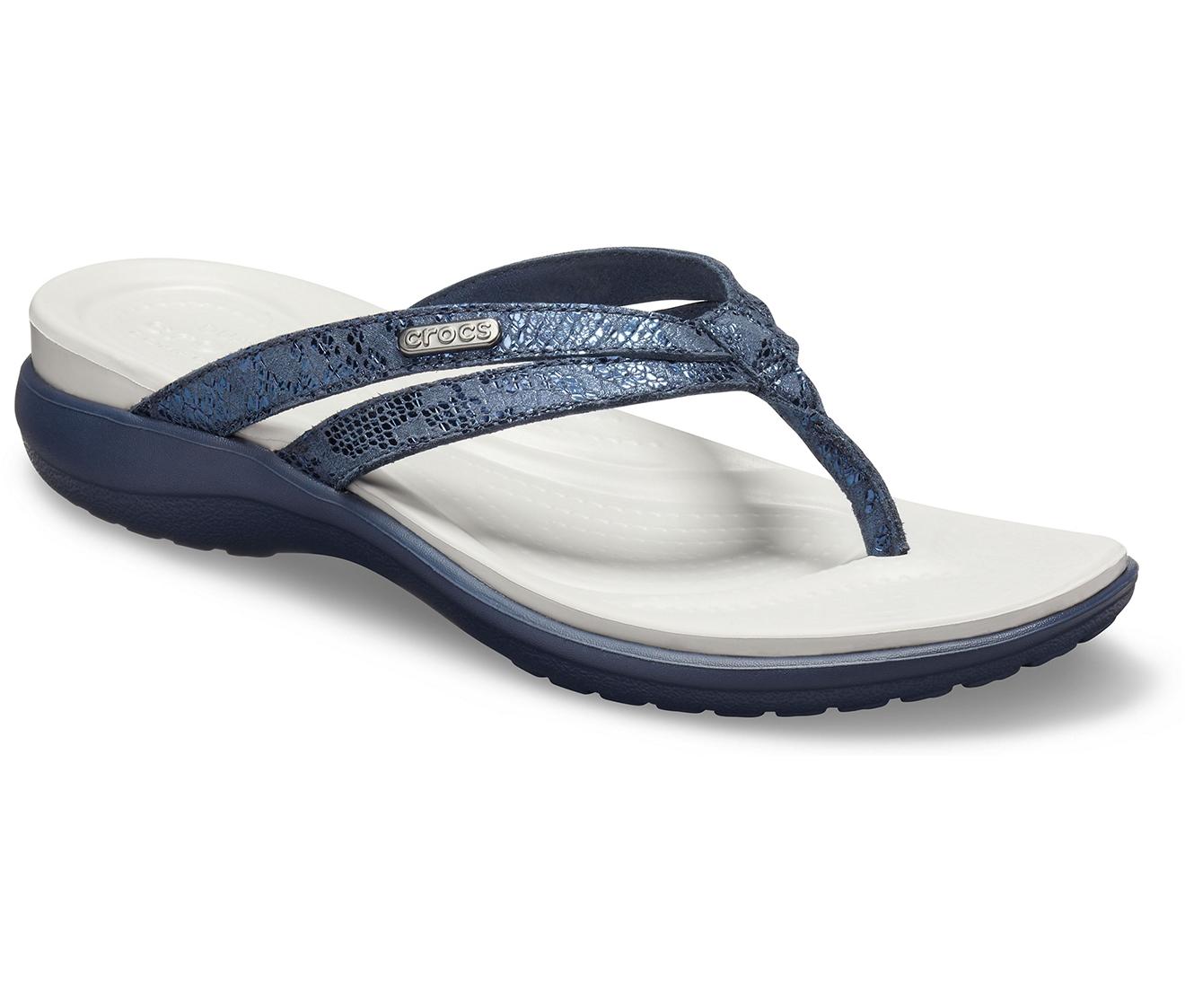 crocs capri strappy flip flops