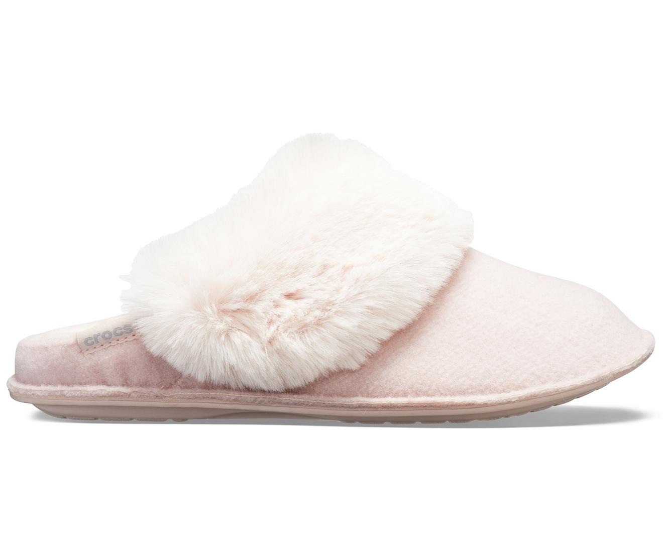 crocs classic luxe lined slipper