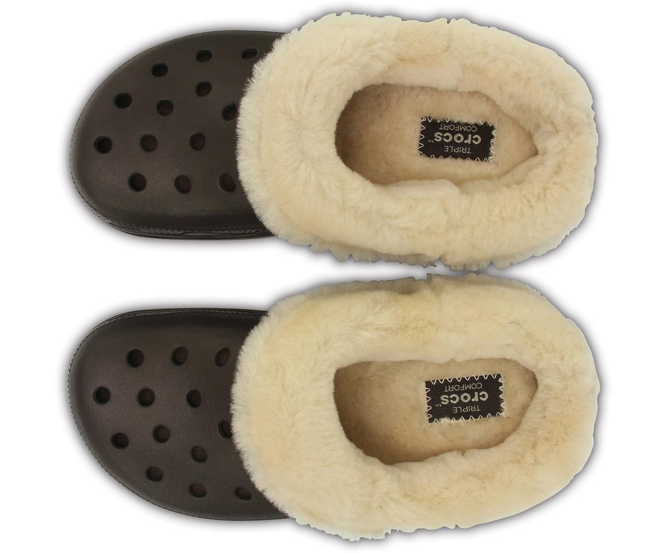 Crocs™ Espresso Classic Mammoth Luxe Lined Clog in Brown | Lyst