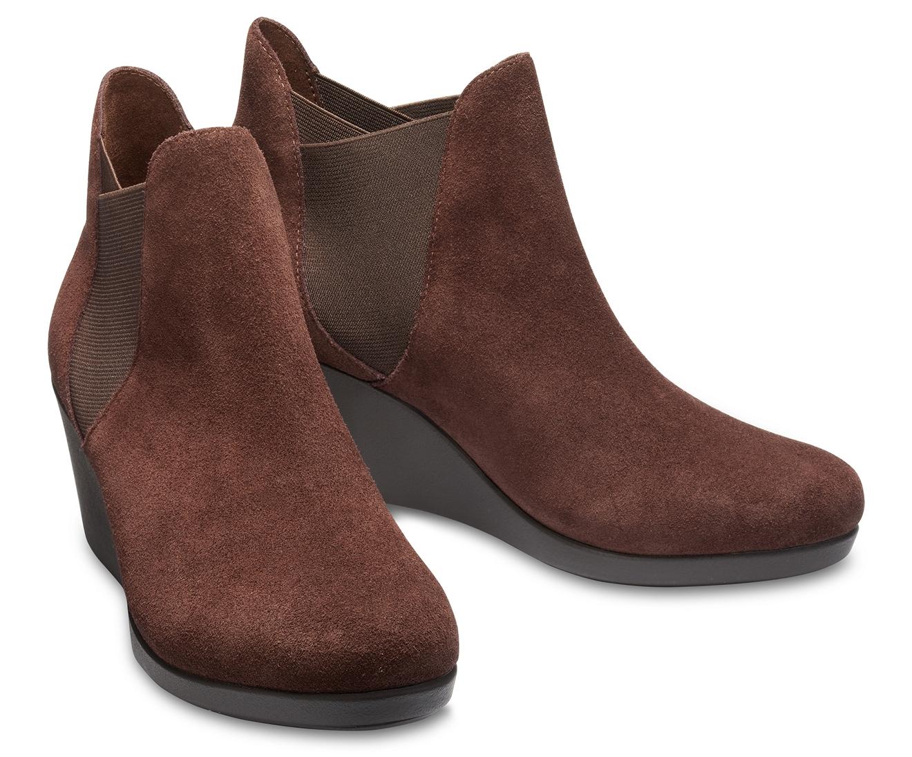 crocs leigh wedge bootie