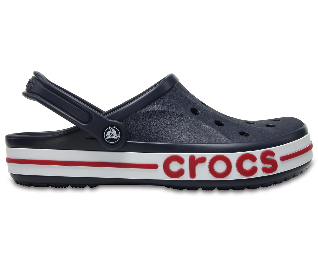 navy pepper crocs