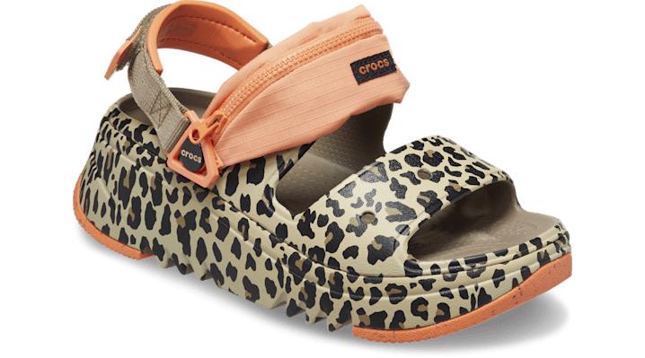 Crocs™ Hiker Xscape Animal Sandal in Black | Lyst