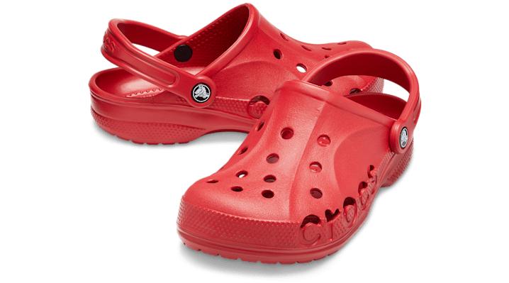 all red crocs