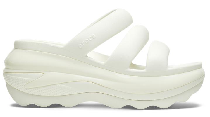 triple strap crocs black