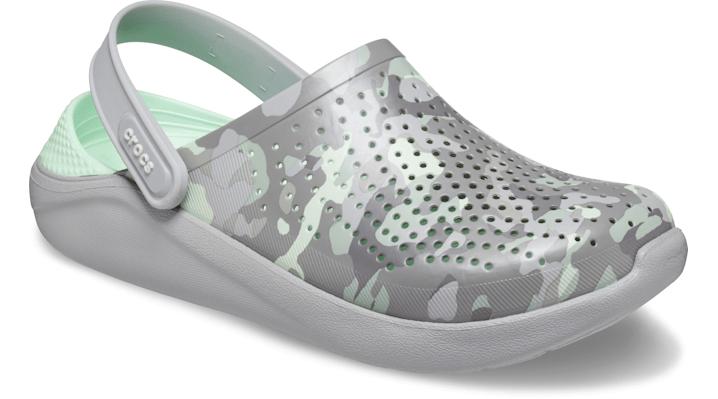 Crocs™ Neo Mint / Light Grey Literide Printed Camo Clog in Gray | Lyst