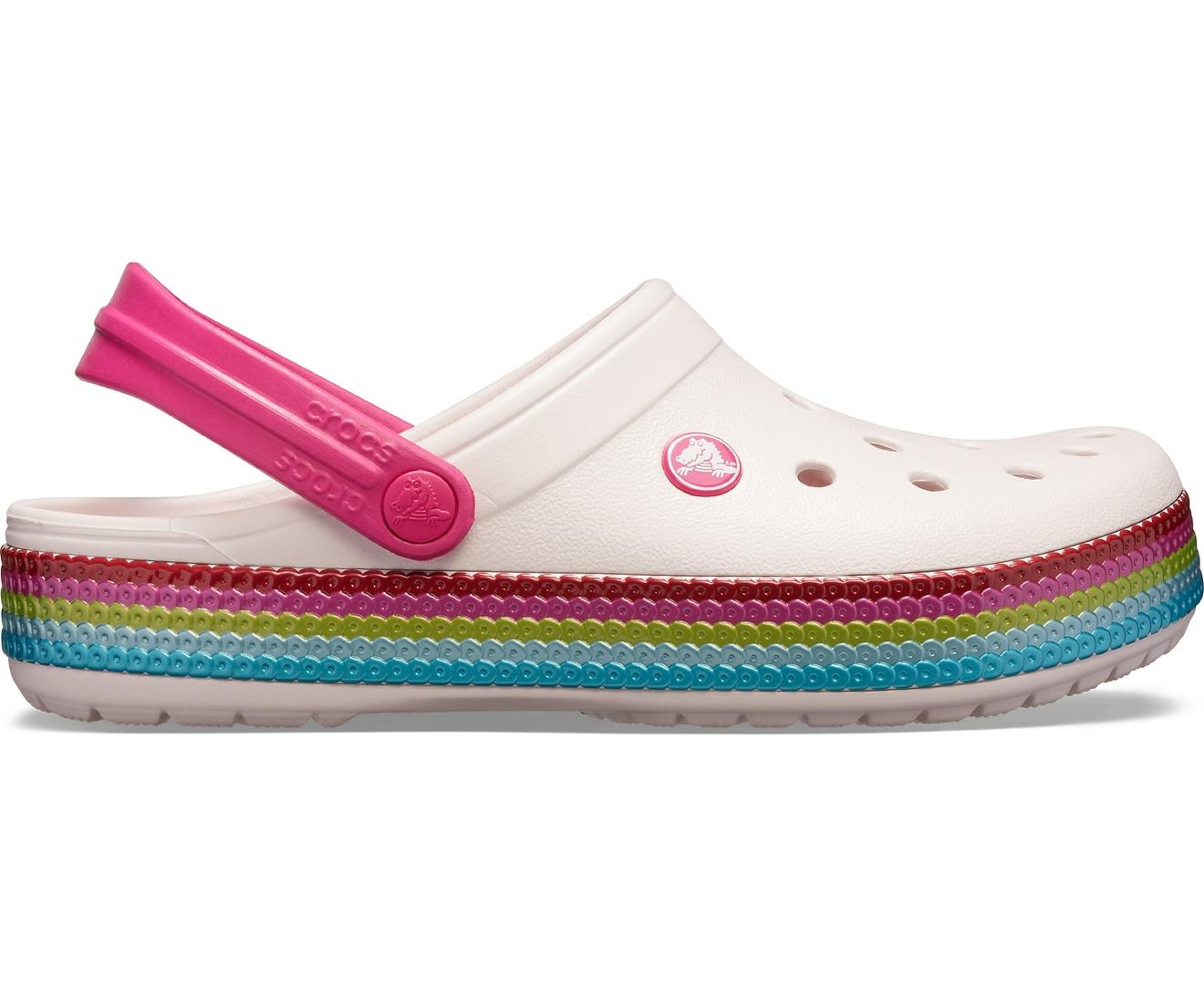 sequin crocs