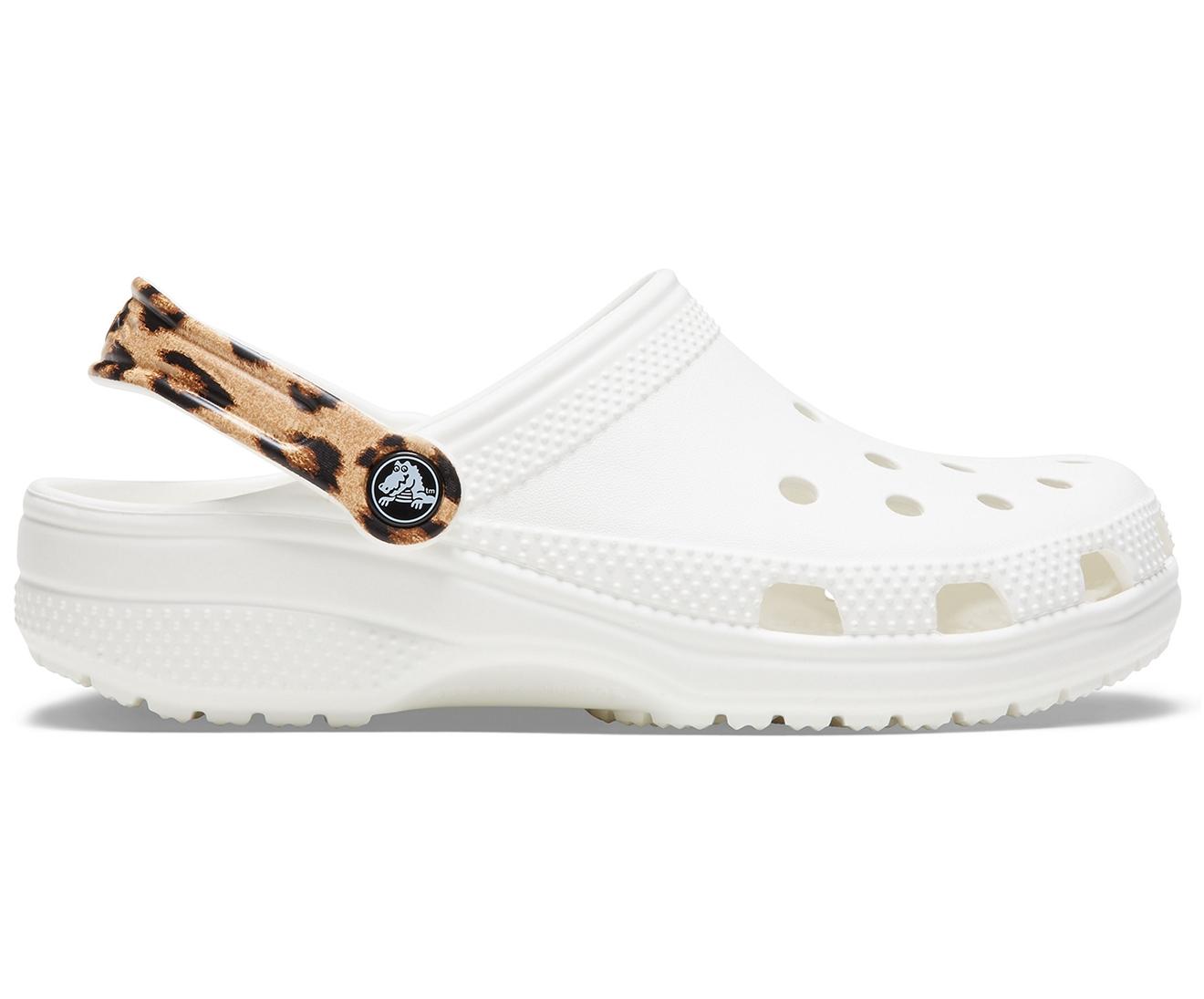 Crocs™ White/leopard Classic Pop Strap Clog for Men | Lyst