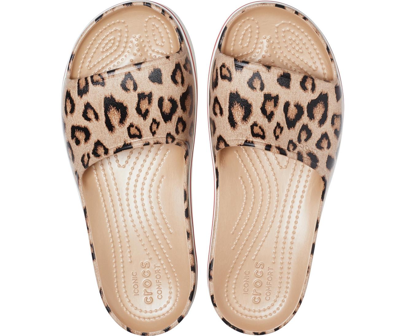 crocband platform leopard clog