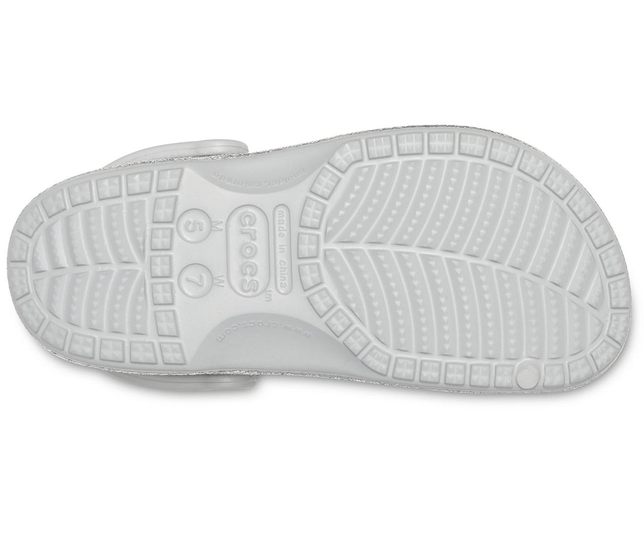 Crocs™ Silver Baya Glitter Clog in Metallic Lyst