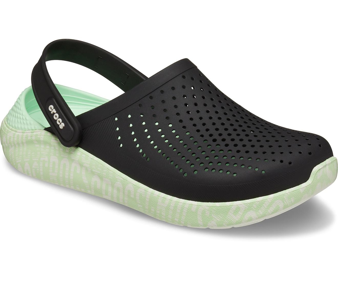 neo mint fuzzy crocs