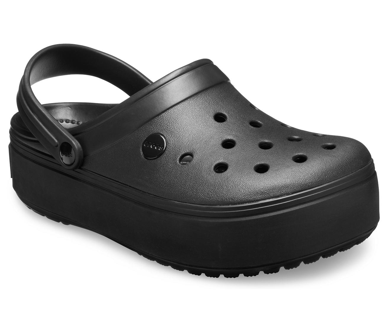 Crocs™ Synthetic Unisex Adults' Crocband Platform Clog in Black/Black ...