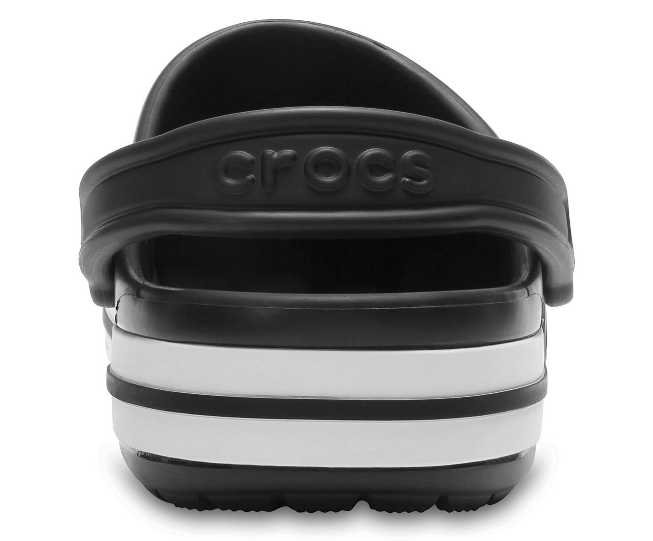 black and white bayaband crocs