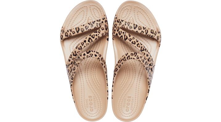 leopard croc flip flops