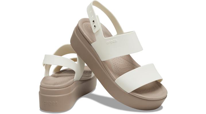 Crocs™ Women's Brooklyn Low Wedge in White | Lyst