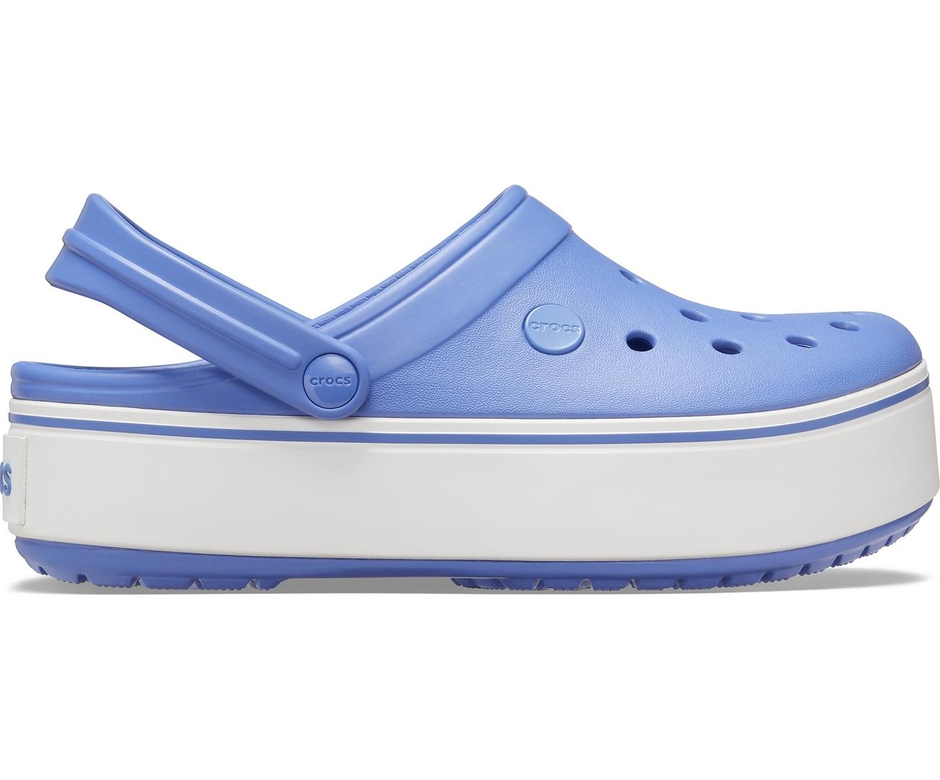 platform crocs white