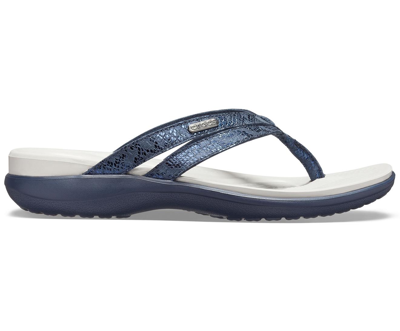 Crocs™ Capri Strappy Flip in Blue | Lyst