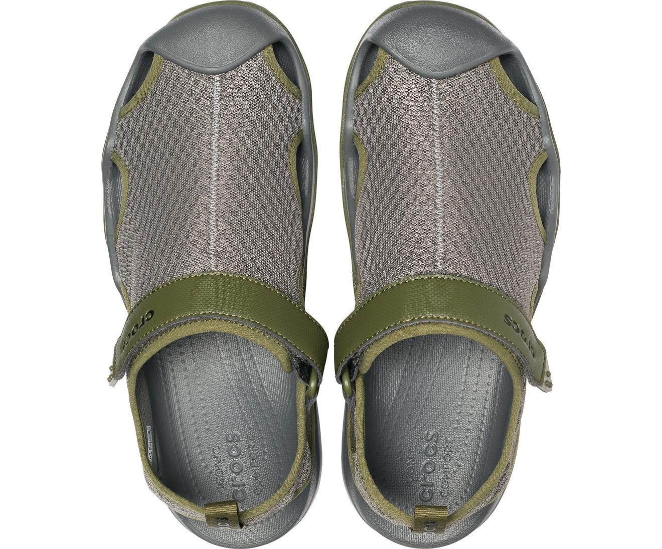 Crocs™ Swiftwater Mesh Deck Sandal in Slate Grey (Gray) for Men - Lyst