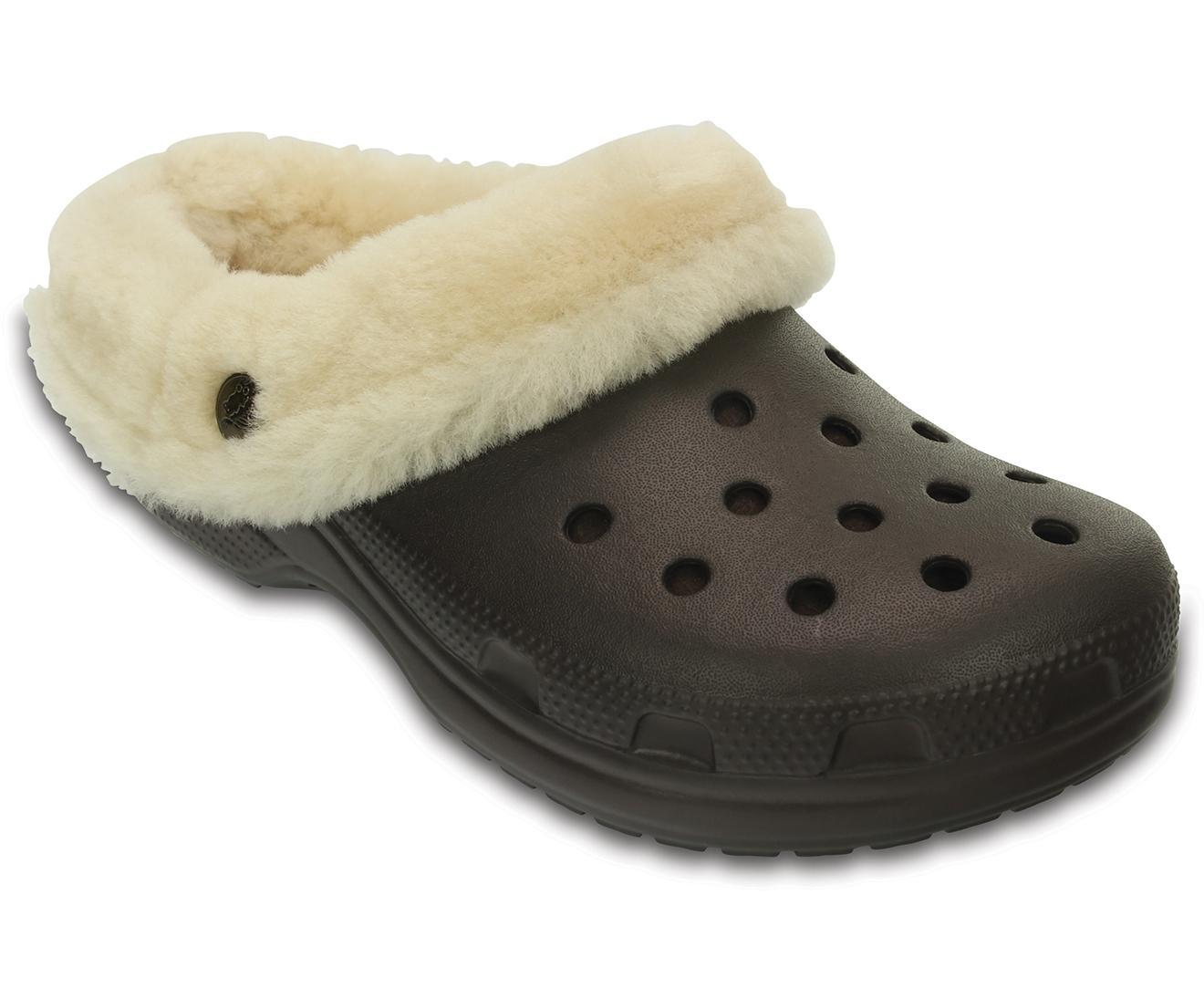 Crocs™ Espresso Classic Mammoth Luxe Lined Clog in Brown | Lyst
