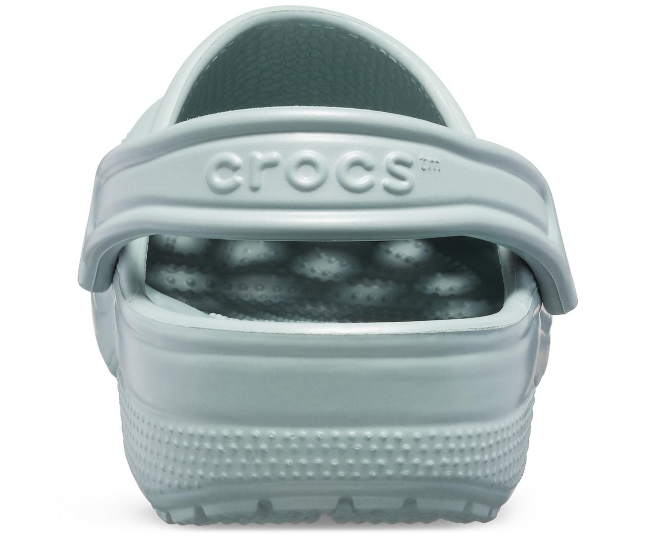 dusty green crocs