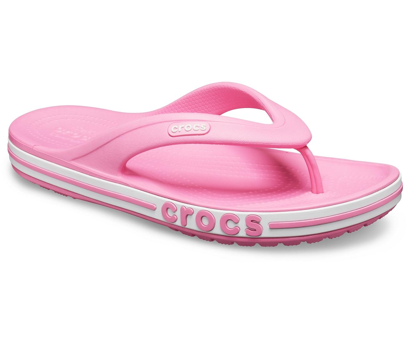 pink lemonade fuzzy crocs